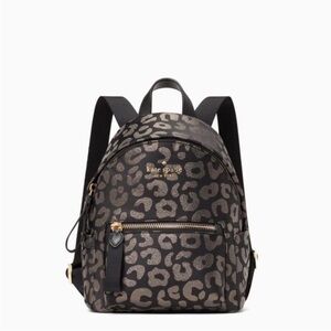 Kate Spade Charcoal Leopard Backpack